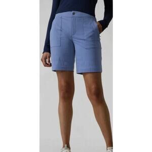 Athleta Women's Trekkie Bermuda 2.0 Shorts Blue 18 Ripstop Outdoor Hiking Active